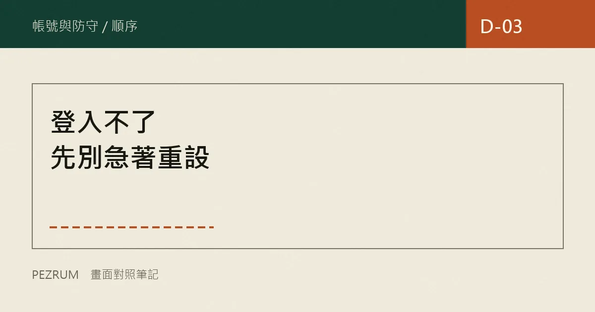 卡關檔案封面：幣安登入不了，裝置、2FA 與重設的先後順序